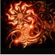 FRACTAL ART DESIGN GREETING CARD Flamed Heart